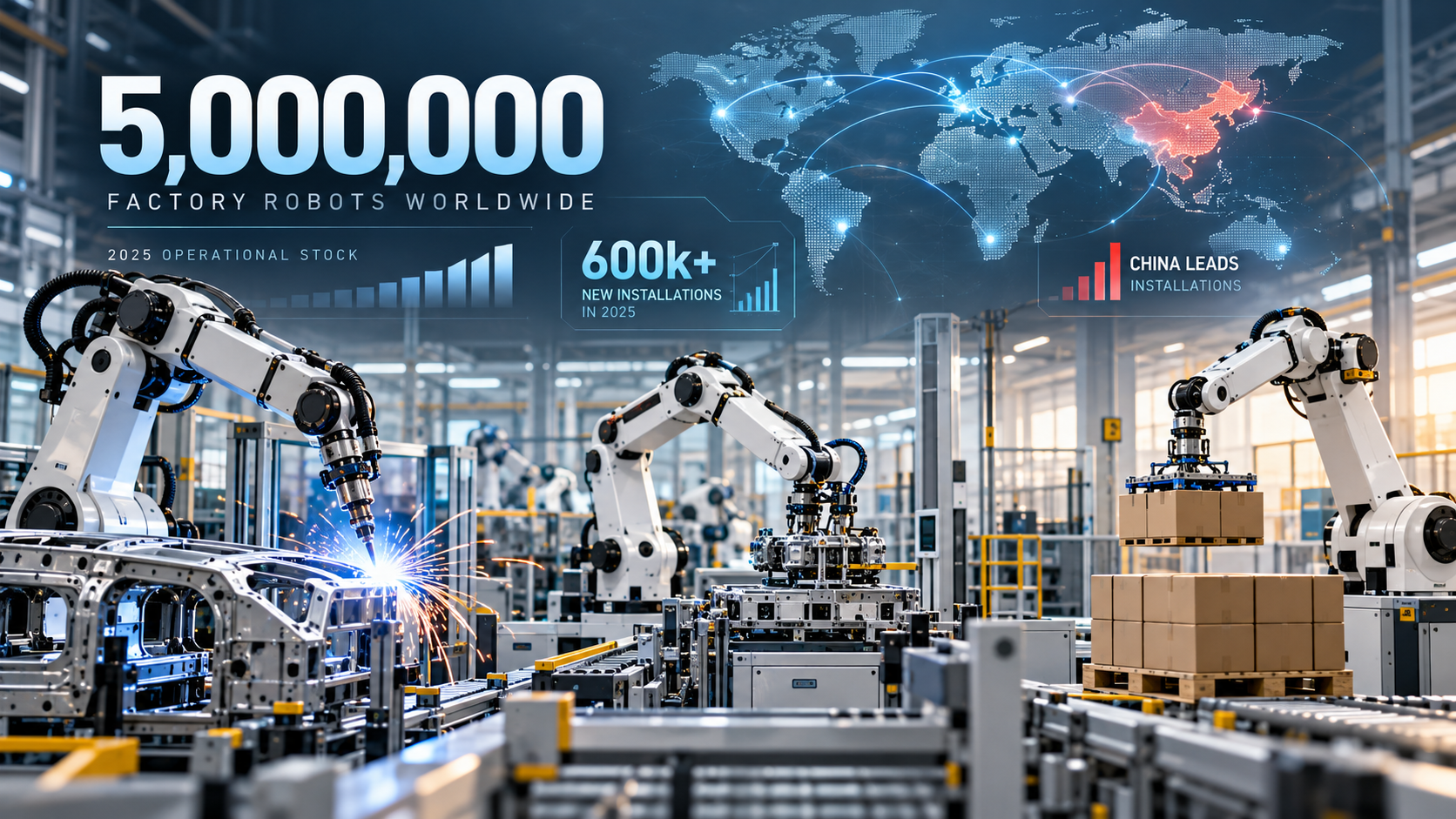 World Robotics 2026: Fünf Millionen Fabrikroboter — und was das bedeutet