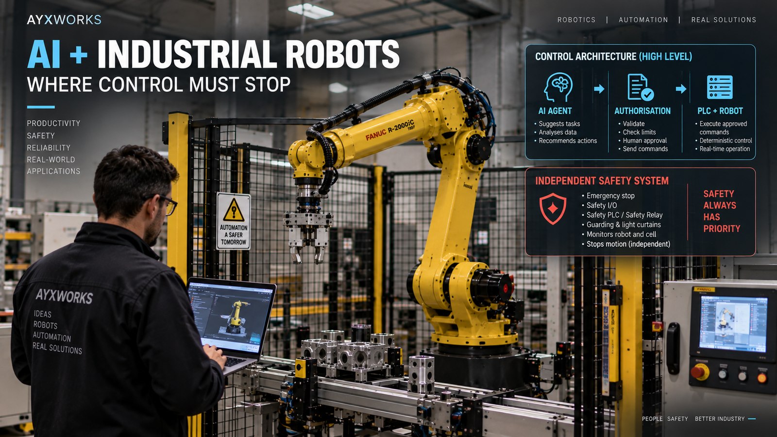 Kann ein KI-Agent einen Roboter sicher steuern? Grenzen, die vor dem Code feststehen müssen