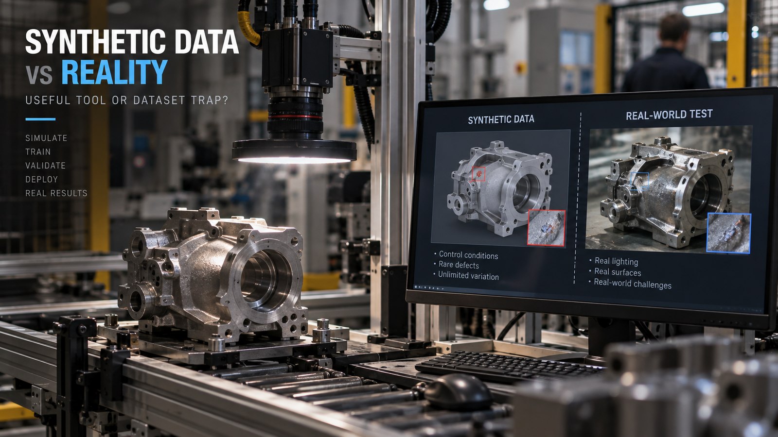 synthetic data industrial vision real world validation