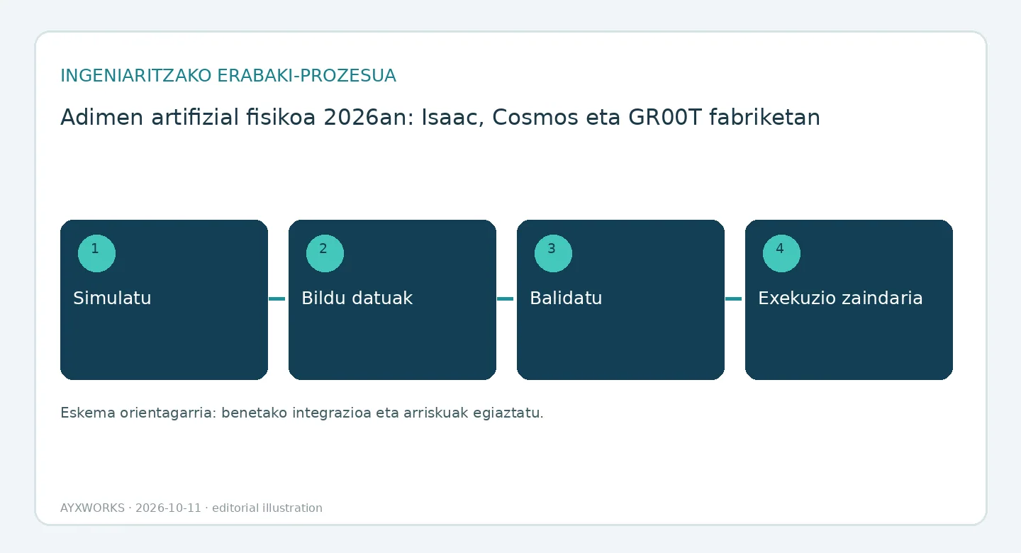 Fluxu-diagrama ilustratiboa, lau etapatan: simulatu, datuak bildu, balioztatu eta exekuzio babestua.